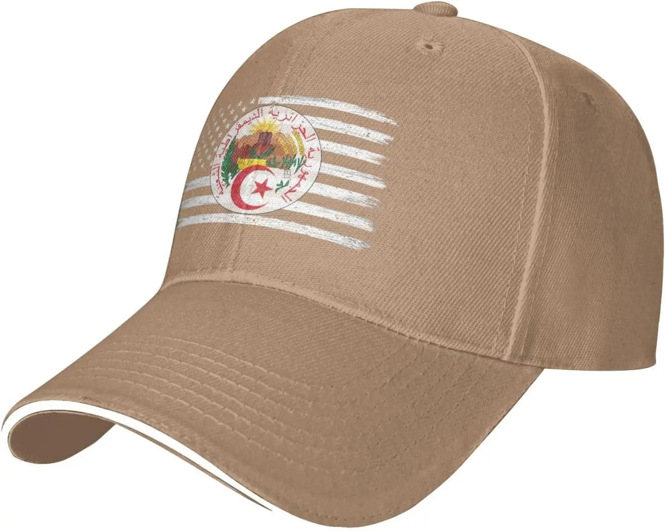 Algeria Emblem Distressed Flag Baseball Cap