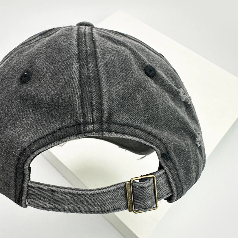 Broken Style Solid Vintage Baseball Cap
