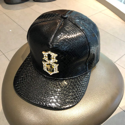 Leather Hip Hop Snapback Cap