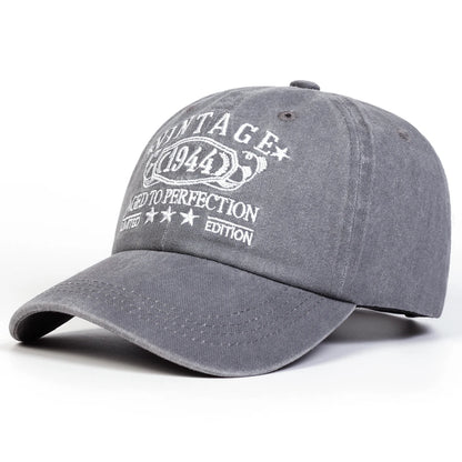 Unisex VINTAGE Letter Embroidery Wash Baseball Caps