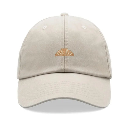 Croissant Printing Retro Washed Leisure Baseball Cap
