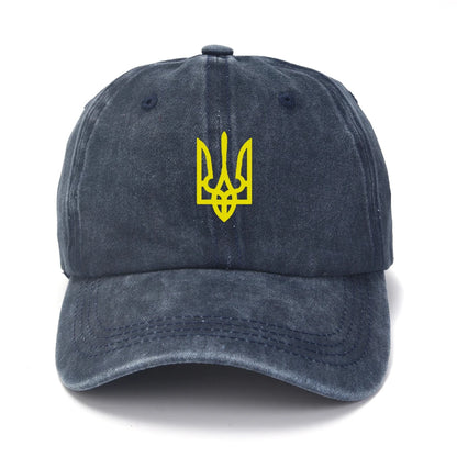 Ukraine Washed Cotton Retro Emblem Unisex Baseball Cap
