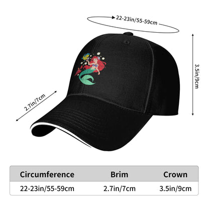 Little Mermaid Ariel Friends Y2K Baseball Cap