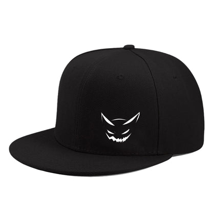 Cute Expression Flat Brim Baseball Cap Unisex