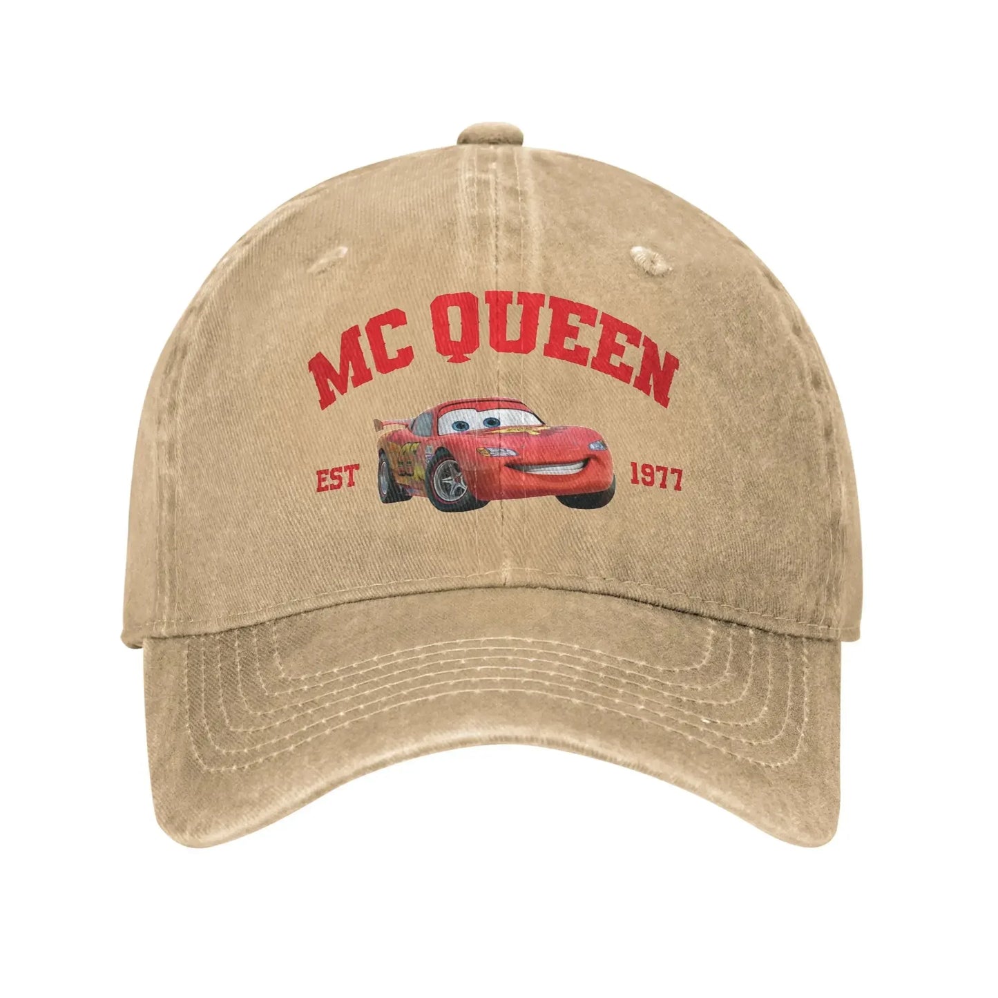 Lightning McQueen Cars Red Washed Trucker Baseball Cap
