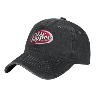 Dr Pepper Letter Distressed Snapback Baseball Cap