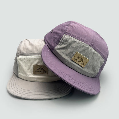 Quick Dry Letters Color Block Breathable Snapback Cap