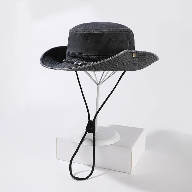 Wide Brim Adjustable Outdoor Bucket Hat