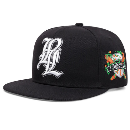 Unisex LPL Embroidery Mesh Flat Brim Hip Hop Baseball Cap