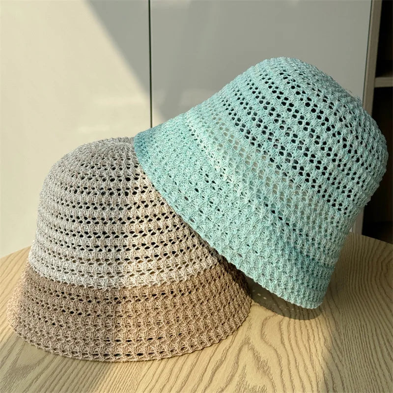 Japanese Hollow Out Summer Bucket Hat