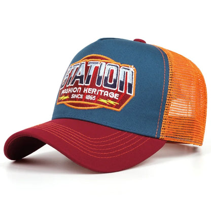 Unisex Sun Hat Hip Hop Mesh Trucker Hat
