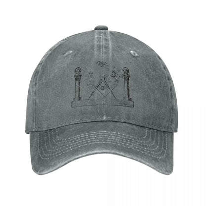 Classic Symbols Of Masonry Freemasonry Baseball Caps