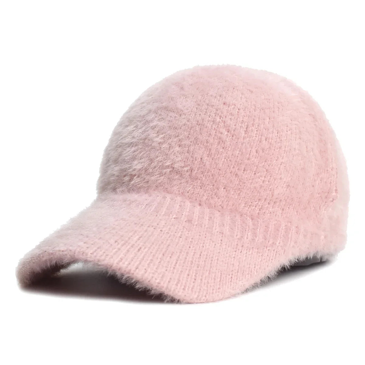 Fluffy Knitted Warm Winter Baseball Cap