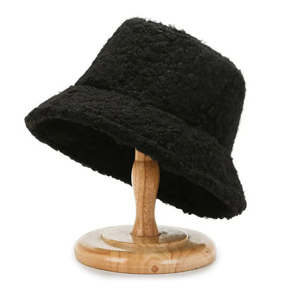 Harajuku Unisex Lamb Wool Bucket Hat