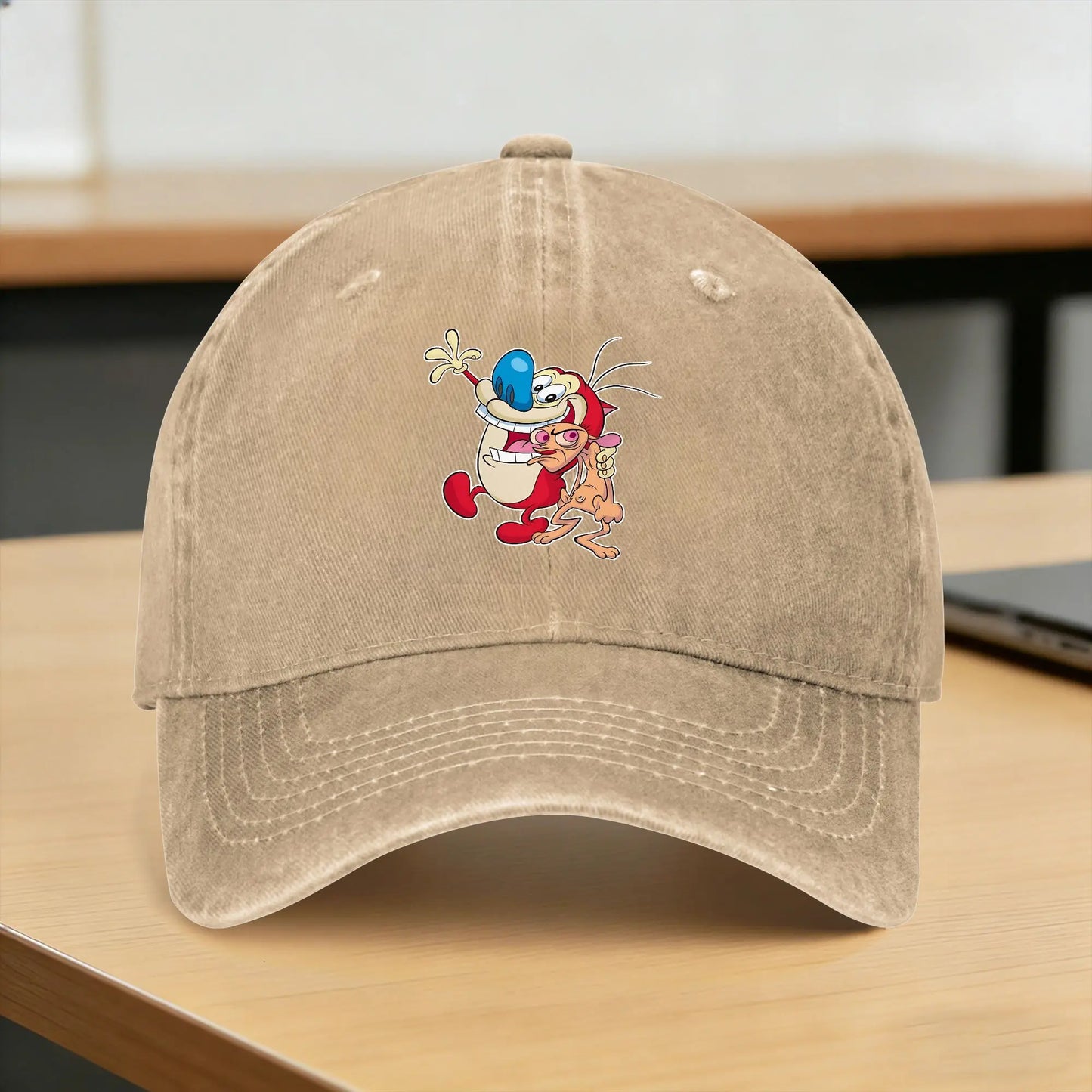 Ren And Stimpy Show Washed Baseball Cap