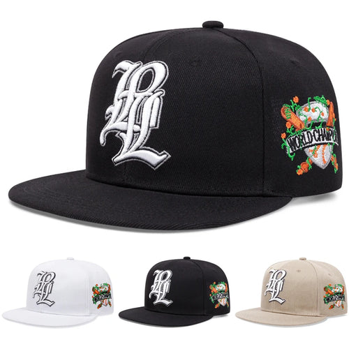 Unisex LPL Embroidery Mesh Flat Brim Hip Hop Baseball Cap