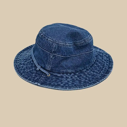 Retro Washed Denim Bucket Hat