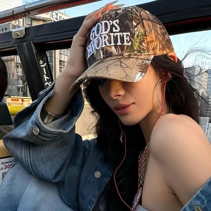 Women's Camo 3D Embroidery Baseball Cap