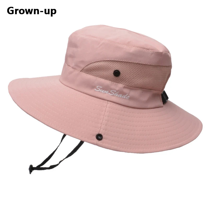 Summer Foldable Breathable Ponytail Mask Bucket Hat