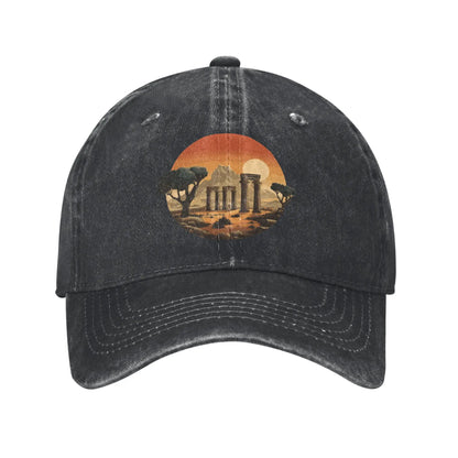 Iran Cultural Design Washed Y2K Baseball Cap