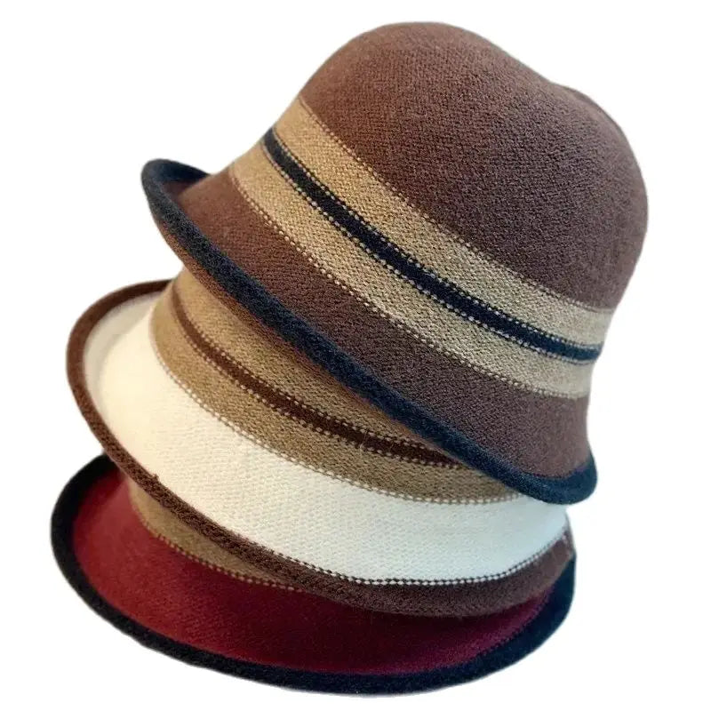 French Color Matching Retro Thermal Bucket Hat