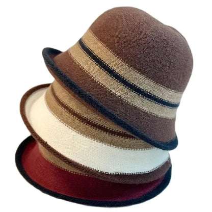 French Color Matching Retro Thermal Bucket Hat