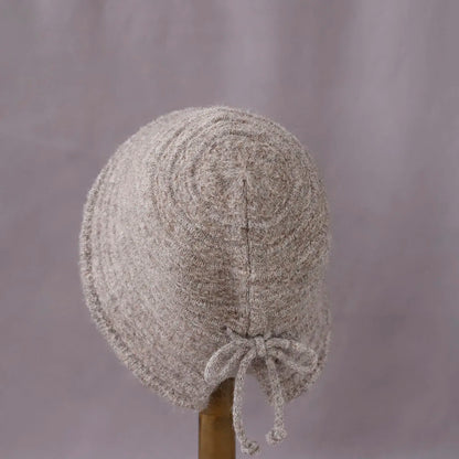 Women’s Wool Knit Bow Winter Bucket Hat