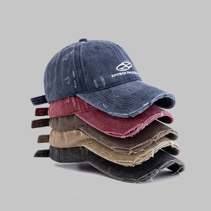 Retro Washed Letter Baseball Cap