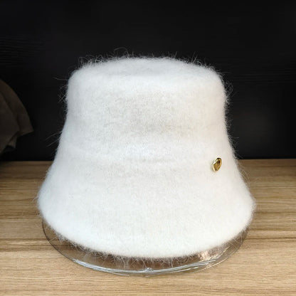 Japanese Rabbit Fur Wool Blend Bucket Hat