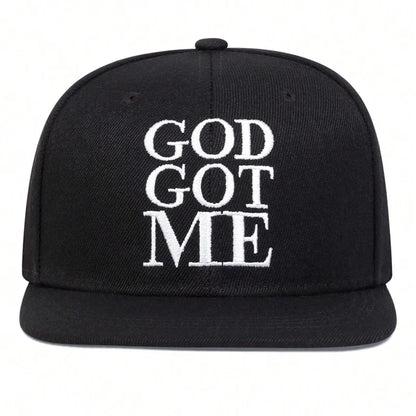 God Got Me Embroidery Snapback Cap