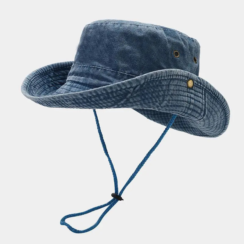 Cotton Solid Bucket Hat Unisex
