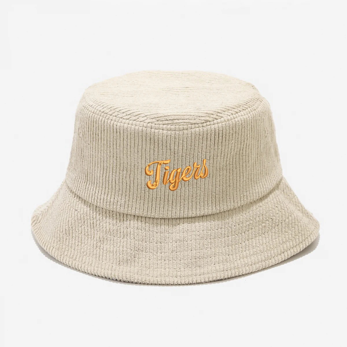 'A' Embroidered Corduroy Foldable Bucket Hat