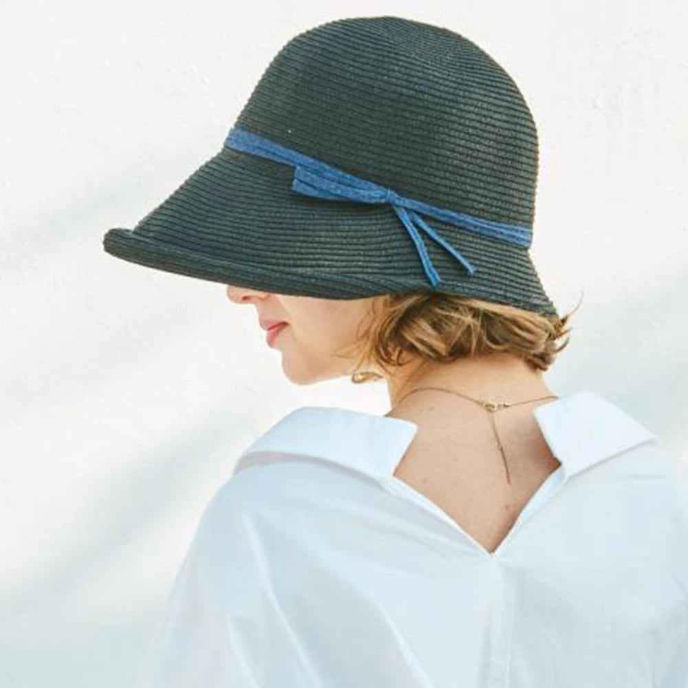 French Straw Bonnet Bucket Hat