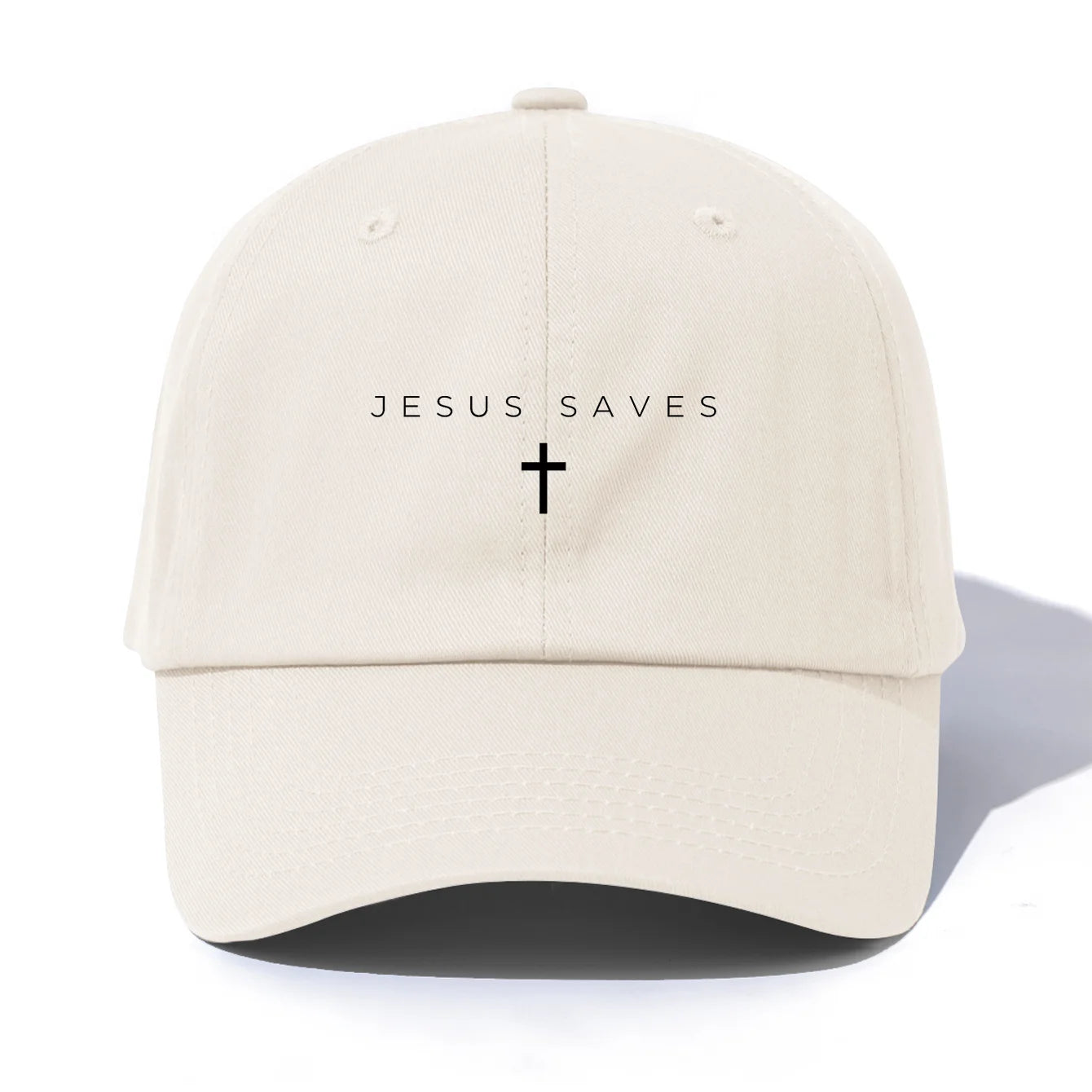 Jesus Saves Print Baseball Cap