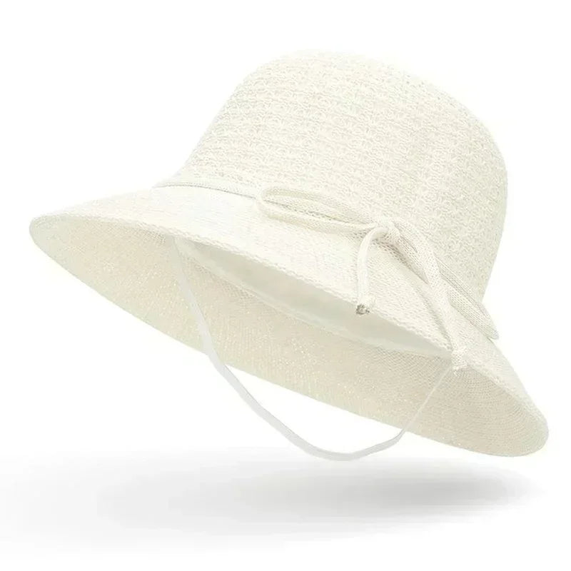 Women Elegant Summer Breathable Outdoor Sun Bucket Hat