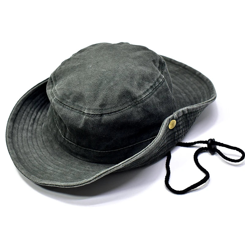 Vintage Washed Denim Unisex Bucket Hat
