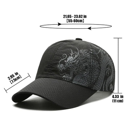 Chinese Dragon Quick Dry Breathable Baseball Cap