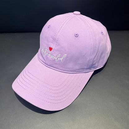 Love Embroidery Korean Style Trendy Baseball Cap