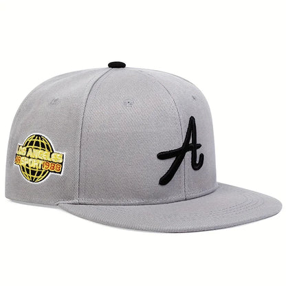 Unisex A Letter Embroidery Side Earth Hip-hop Hats