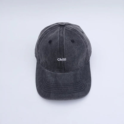 Soft Top Embroidered Letter Retro Baseball Cap