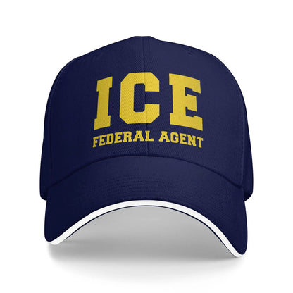 ICE Federal Agent Logo Hip Hop Baseball Cap