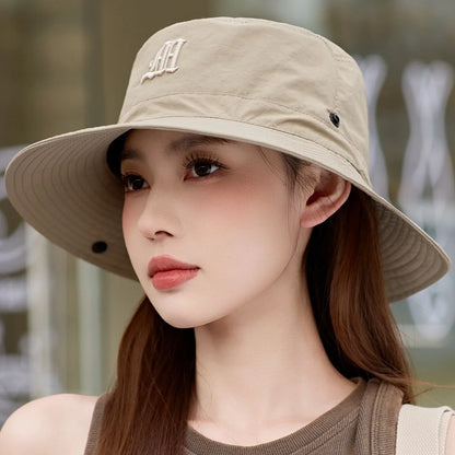 Simple Solid Foldable Big Brim Bucket Hat