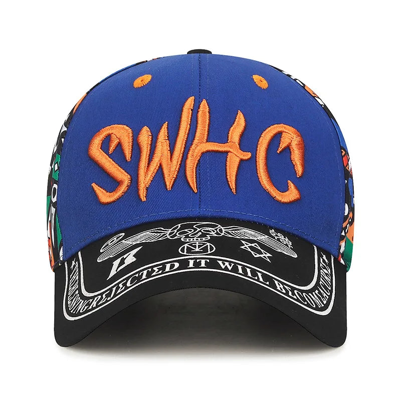 Unisex Korean Letter Embroidery Baseball Cap