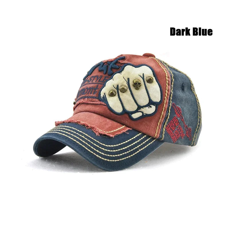 Fist Letter Rivet Baseball Cap