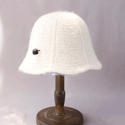 Wool Knitted Winter Bucket Hat
