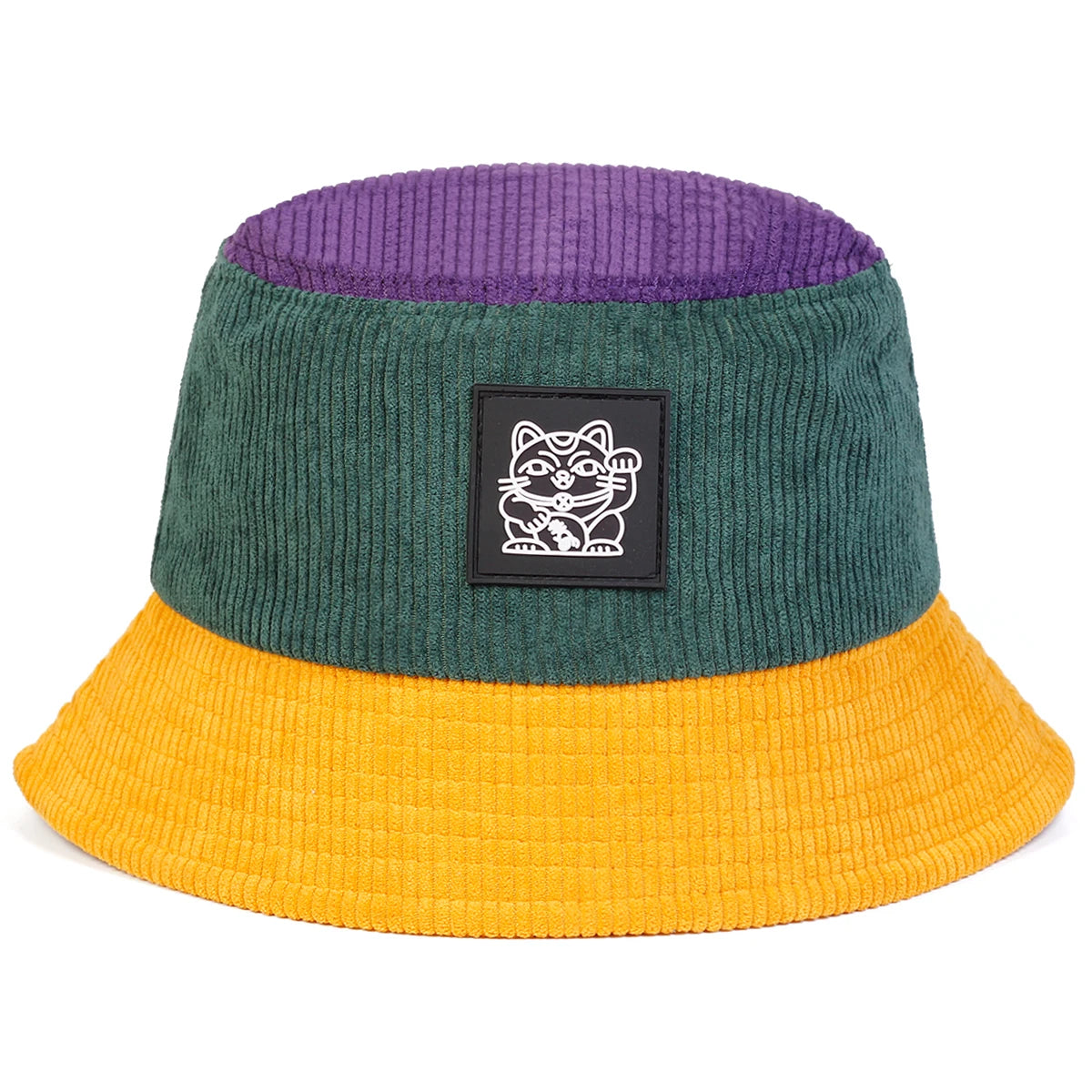 Unisex Cat Embroidery Personality Bucket Hats