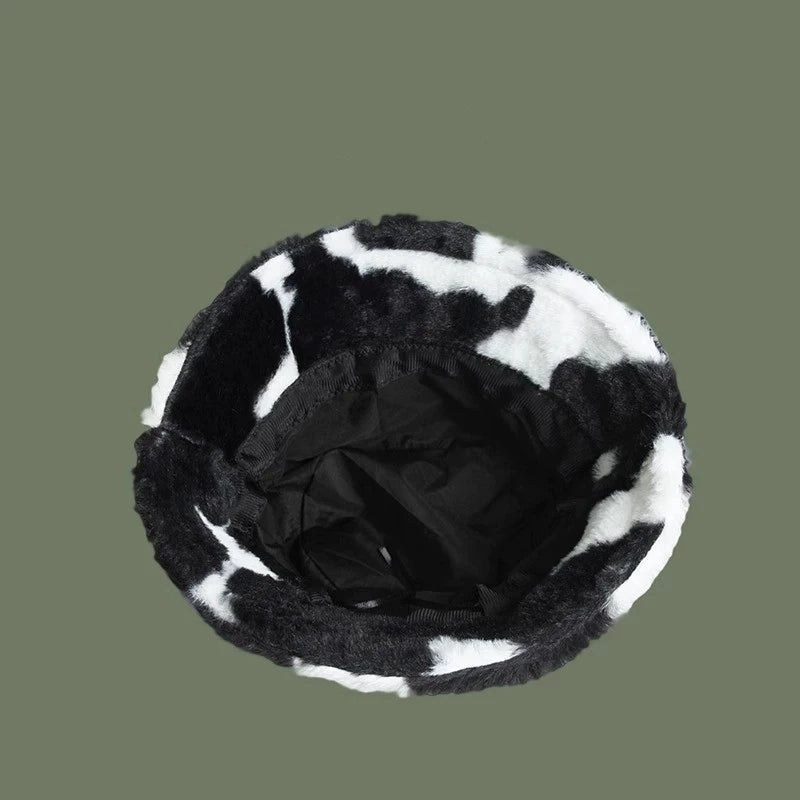 Cow Print Autumn Winter Fisherman Bucket Hat