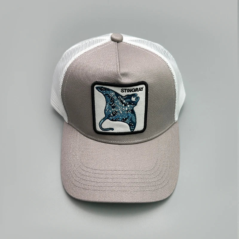 Niche Color Block Marine Animals Baseball Cap
