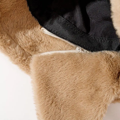 Unisex Faux Fur Bucket Hat with Ear Protection