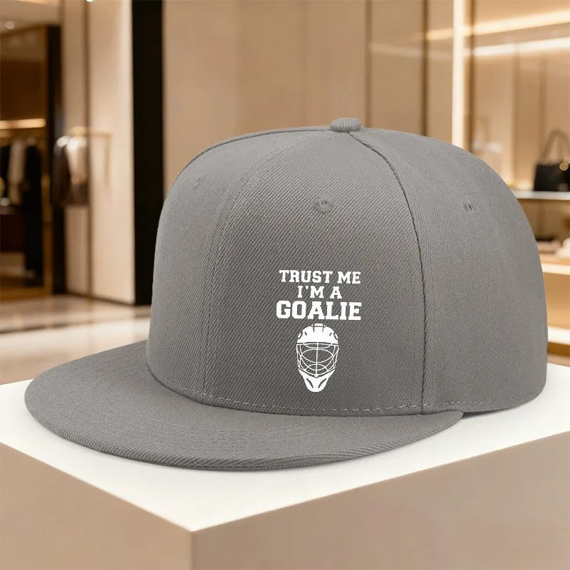 Trust Me Im Goalie Hockey Mask Snapback Cap